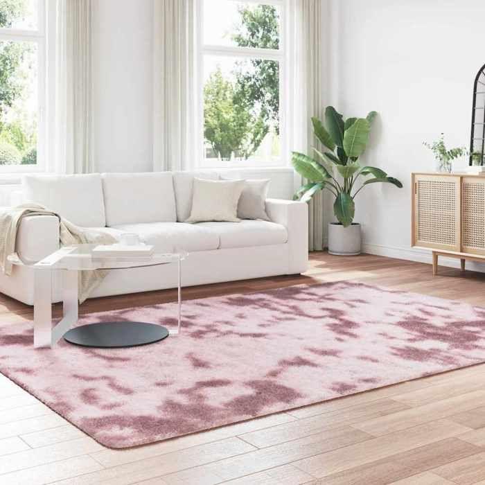 VidaXL Shaggy Rug with Long Pile Powder Pink 200x290 Cm Polyester, Rug, Bedroom Rug, Modern Rug, Living Room Rug, 4102849