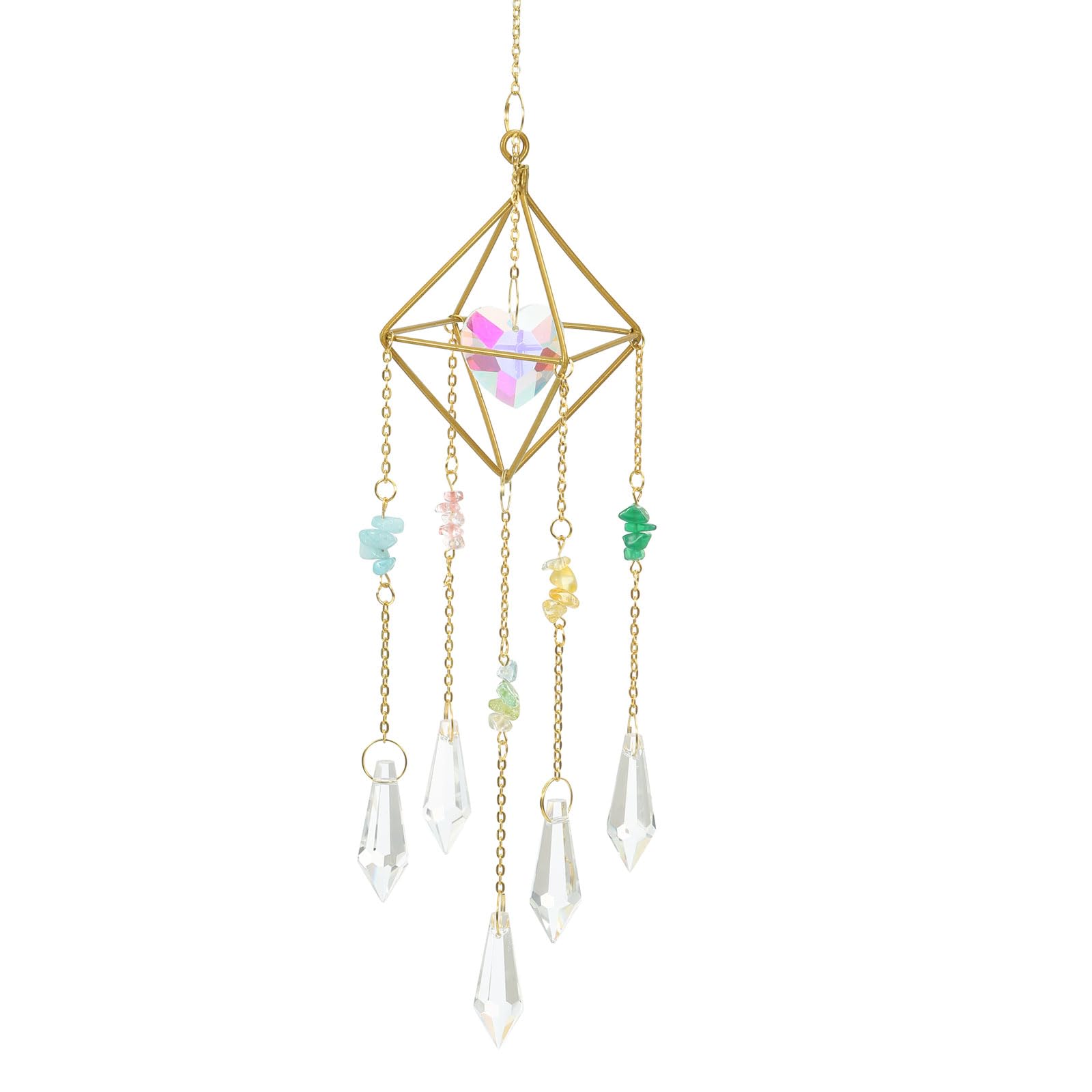 

PATIKIL Window Hanging Crystal Suncatcher Rainbow Pendant Maker with Chain, Prism Ornament for Home, Garden, Wedding Party Decoration, Clear