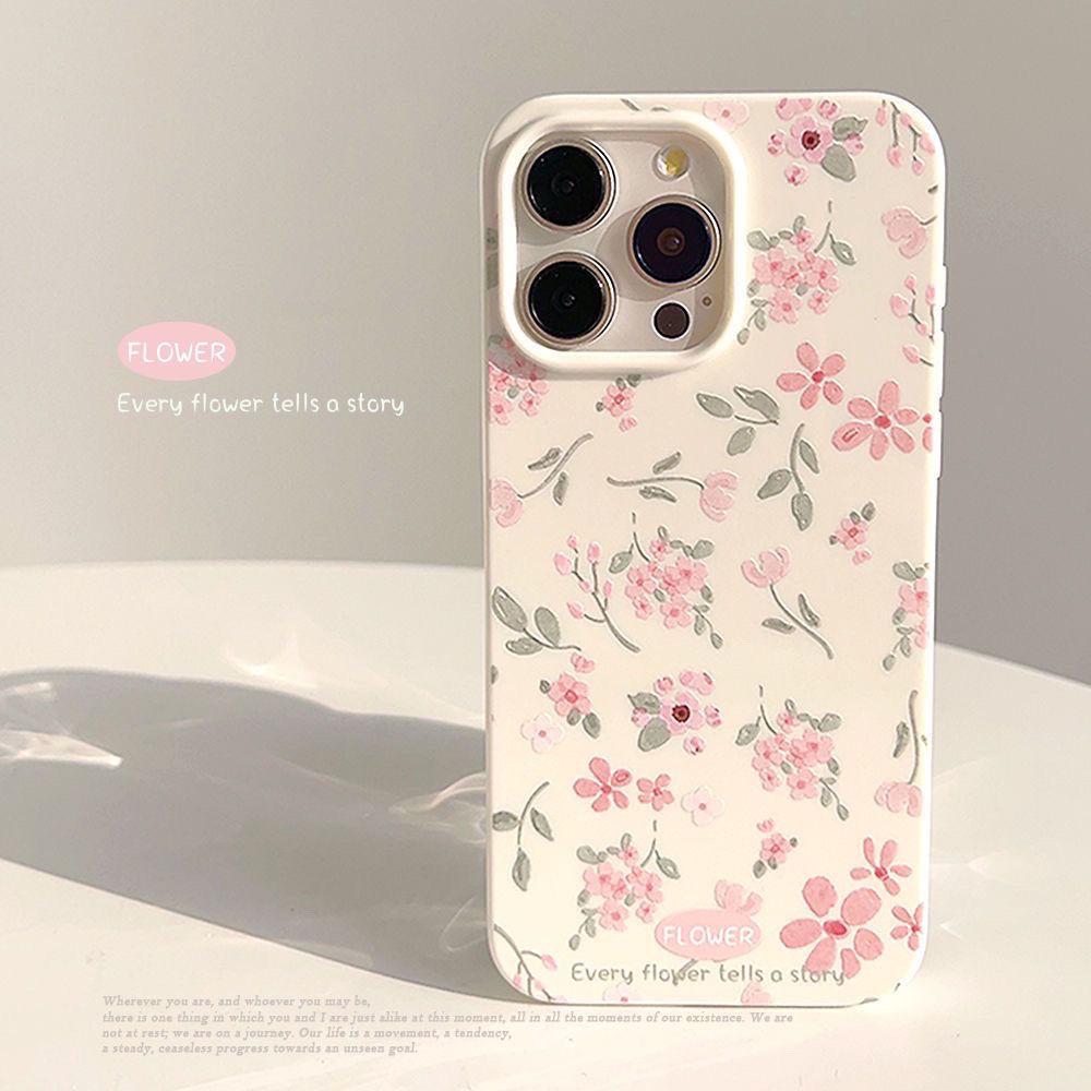 Květinový silikonový kryt pro iPhone 15 Pro Max - Měkký, nárazuvzdorný design
