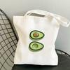 Avocado Bags 2021 Tote for Women Canvas Summer Shopper Bag Women's Handbag Designer Handbags Fabric Printed Shoping Anime Woman
