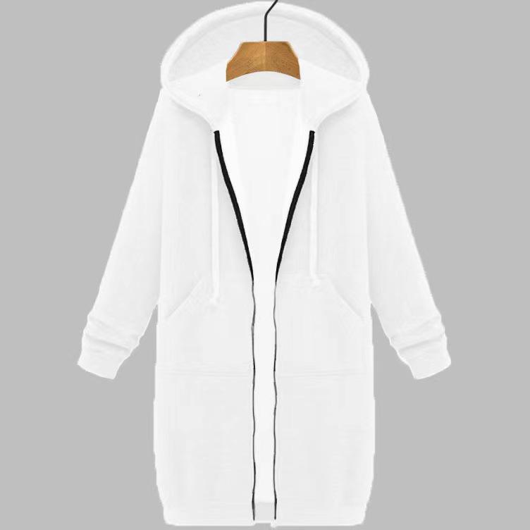 

Европейское и американское женское худи средней длины через голову для осени/зимы 2XL белый