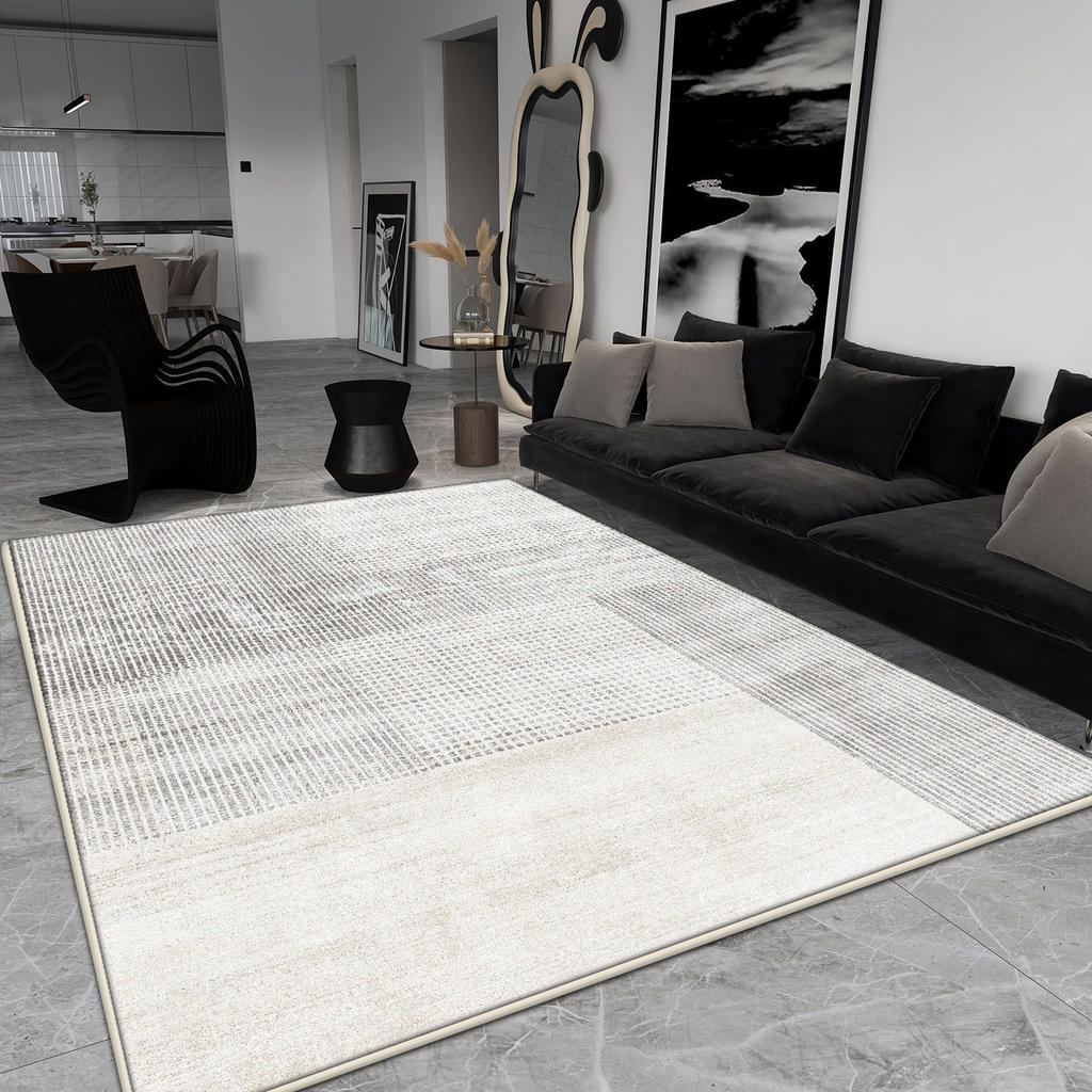 Gray Simple Large Carpet for Living Room Decoration Home 140x200 Washable Non-slip Rug Kitchen Balcony Fluffy Floor Mats Gift IG