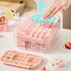 2-in-1 Press Ice Tray Box One-Touch Release Ice Maker Space Saving Ice Cream Mold  Home Kitchen Use