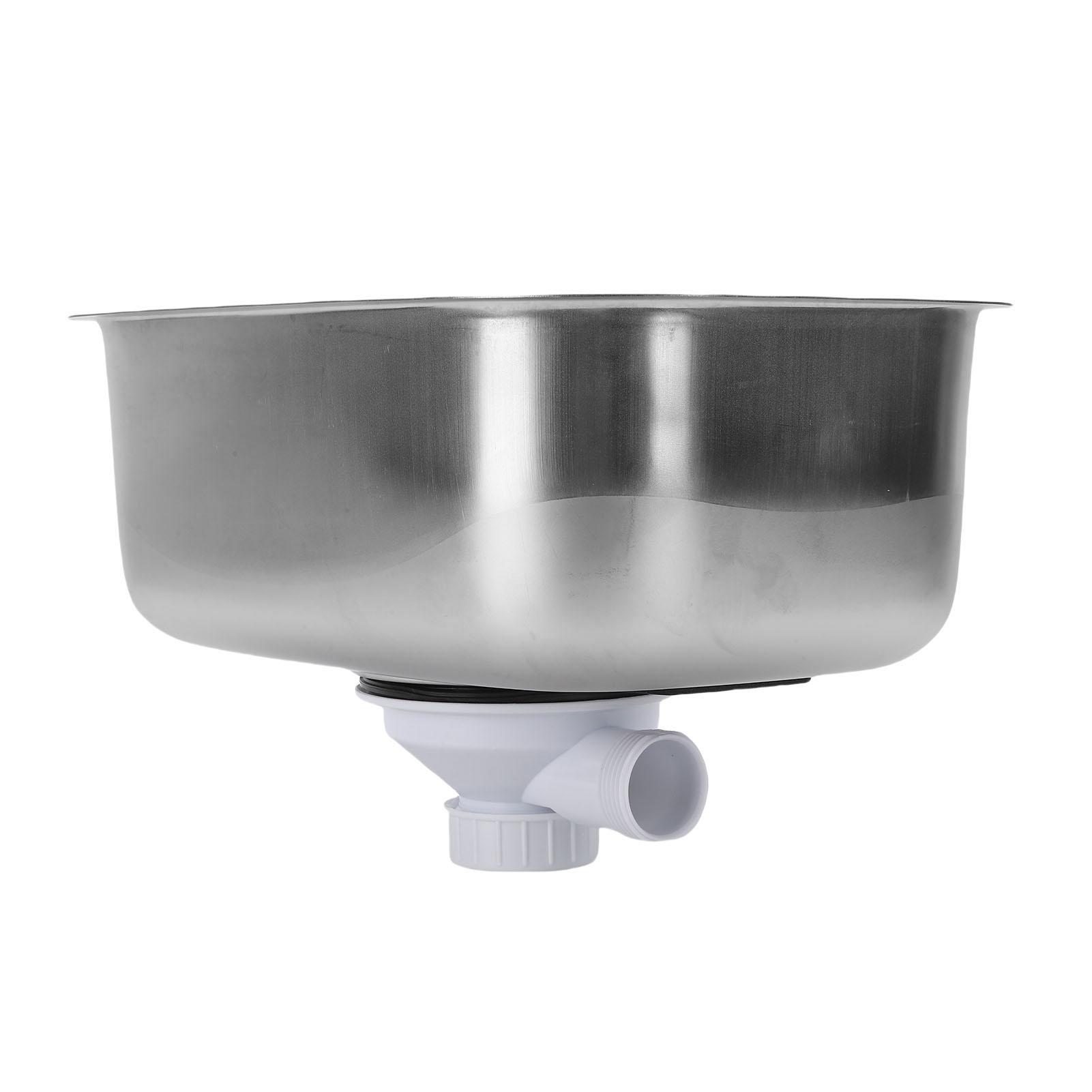 

RV Sink Stainless Steel Single Bowl RV Sink Wash Basin for Cars Boats RVs Yachts 12.6x8.66x4.72 in