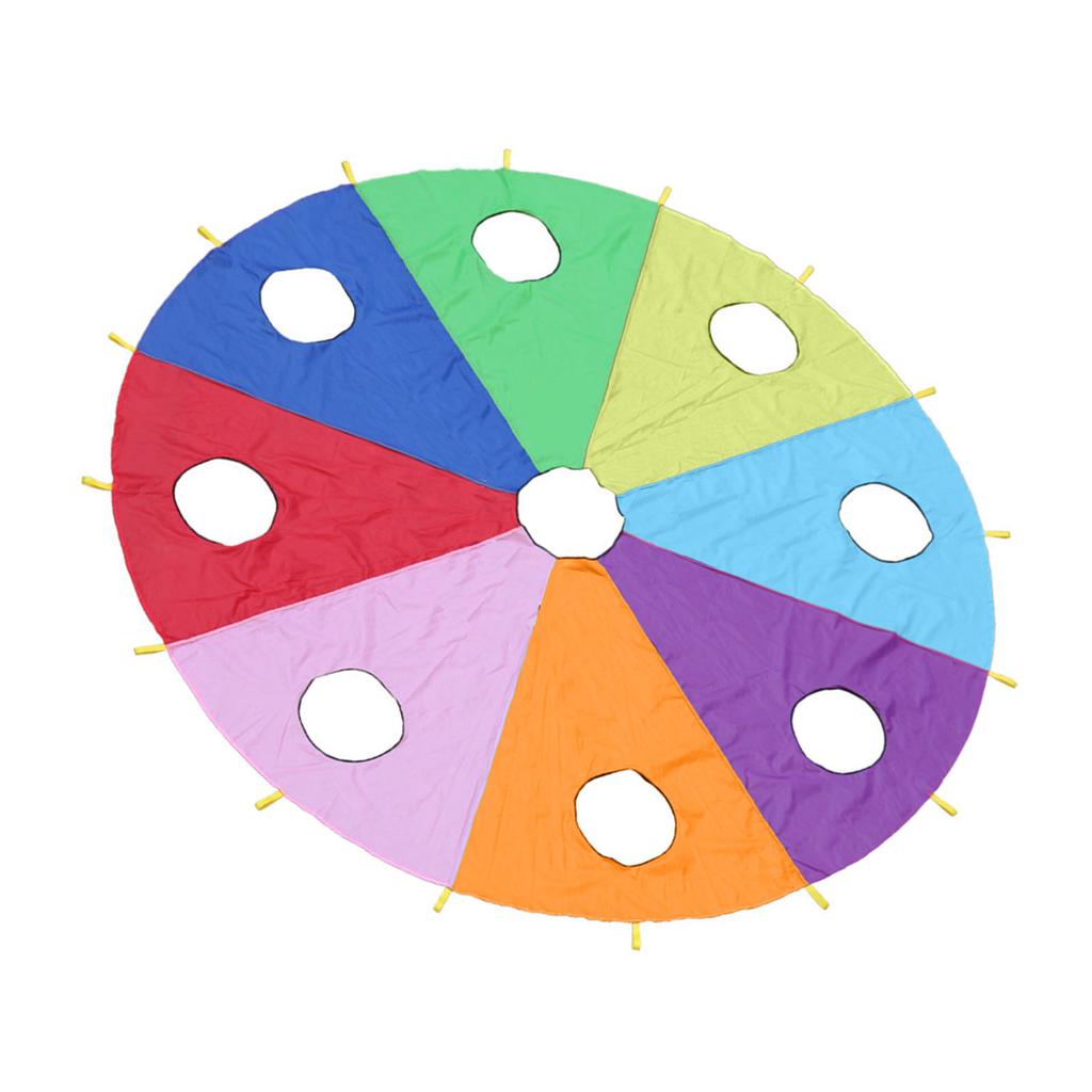 Kids Play Parachute Mole Game Toy 9 Holes Inflatable Stick Cooperative Play for Outdoor Playground
