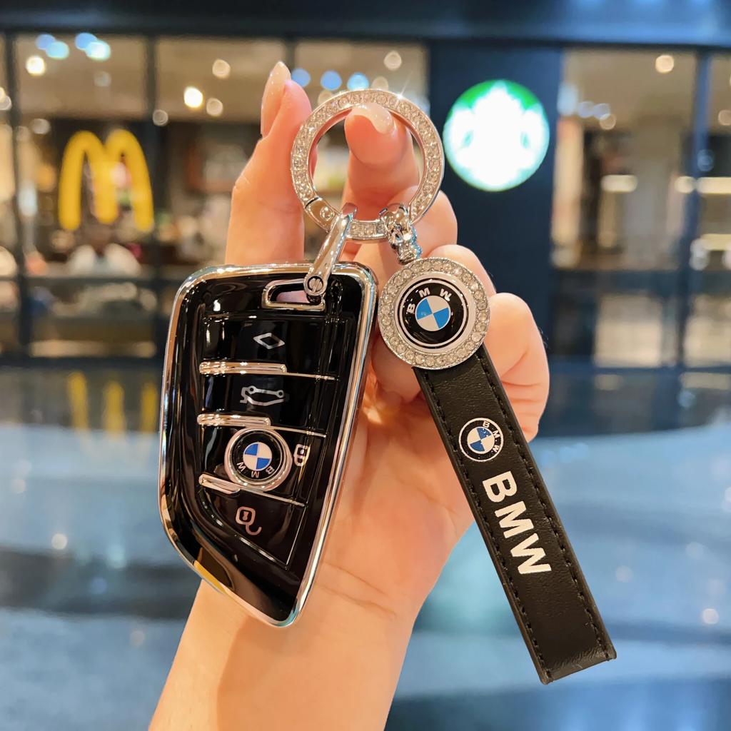 Sakura Pink Tpu for BMW X1 X3 X4 X5 X6 F15 F16 G30 3 5 7 Series G11 F48 Remote Smart Auto Car Key Case Cover Keyring Accessories xg7