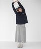 RONRON Strap Knot Long Skirt Gray
