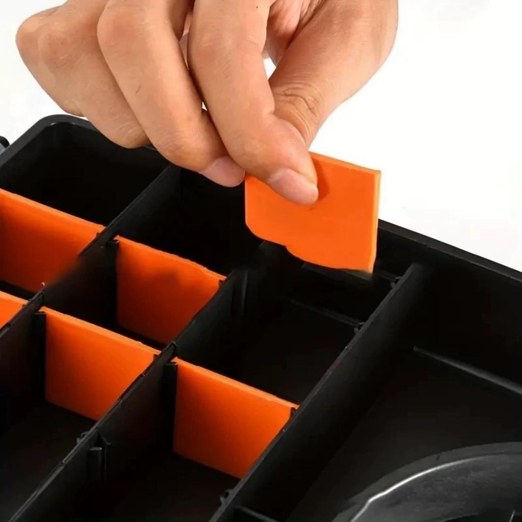 Hardware Aufbewahrungsbox Werkzeug Organizer Behälter mit Griff und transparentem Deckel, 21 verstellbare Fächer und 2 feste Bereiche, Perfekt für Schrauben,, Bol