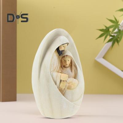 Heilige Familie Harz Figurine Krippen Advent Statue Joseph Jungfrau Maria Geburt von Jesus Skulptur Home Office Desktop Dekoration Ornament