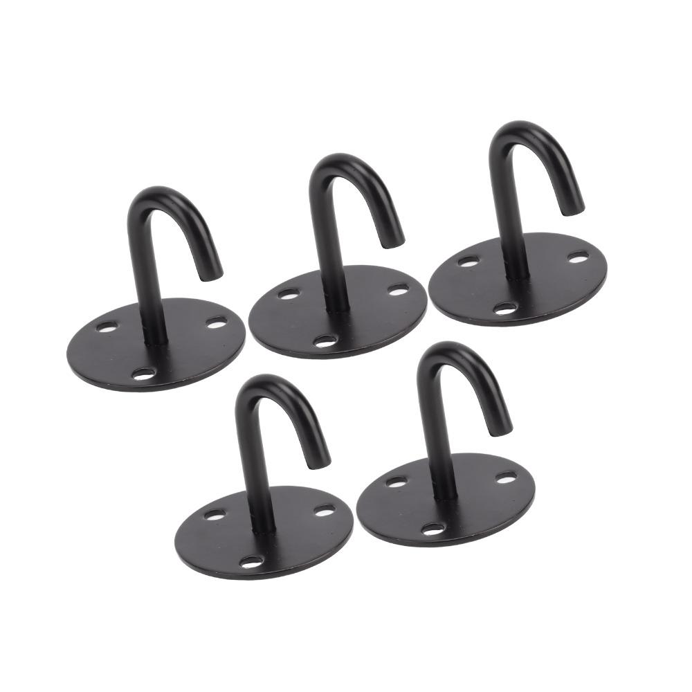 5 Pcs Stainless Steel Ceiling Mount Hanger Heavy Duty J Shaped Hook Indoor Outdoor Use
