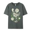Floral Skeleton Farm Eggs Farmer Hen Chicken Flower Animal Normal Casual Top T-Shirt Tees For Men Company Cotton Gift T-Shirts