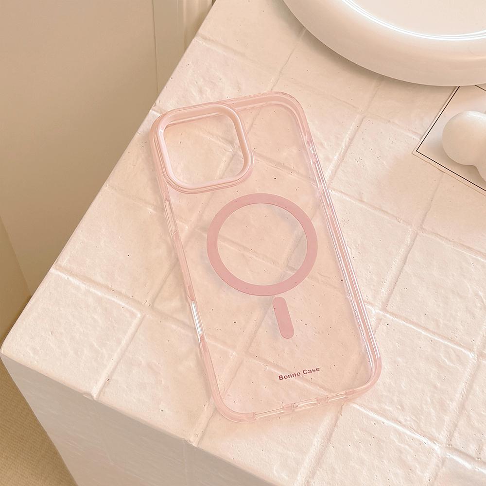 

3D Cute Coffee Cup Clear Magnetic Grip Tok Pink Phone Case for iPhone 16 15 14 13 12 11 Pro Max For Magsafe Stand Holder Cover iPhone 13