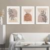 Abstract Lines Art Prints Boho Plant Leaves Wall Pictures Beige Posters Nordic Modern Canvas Painting Living Room Decor Painting