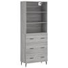 VidaXL Highboard Sonoma Grey 69.5x34x180 Cm Engineered Wood 3189403