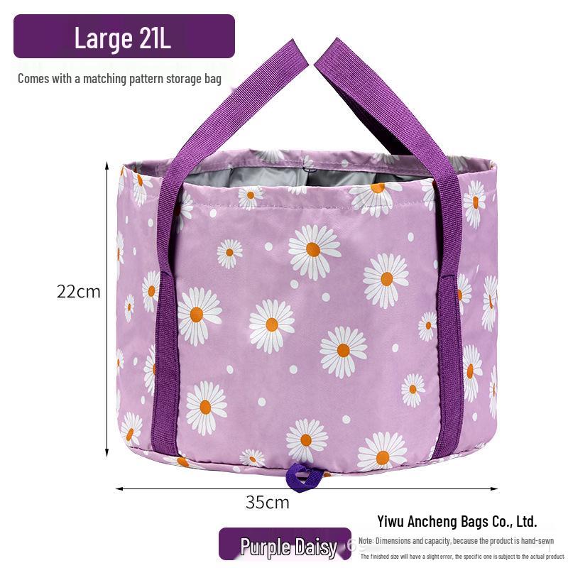 Portable Foldable Foot Bath with Insulated, Multifunctional Foot Soak Bag for Travel and Dormitory Use