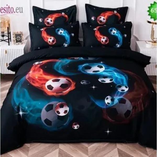 Cartoon Fußball Bettlaken, Quiltsets, Bettwäschesets, Dreiteilige Digitaldruck Studentenheimsets