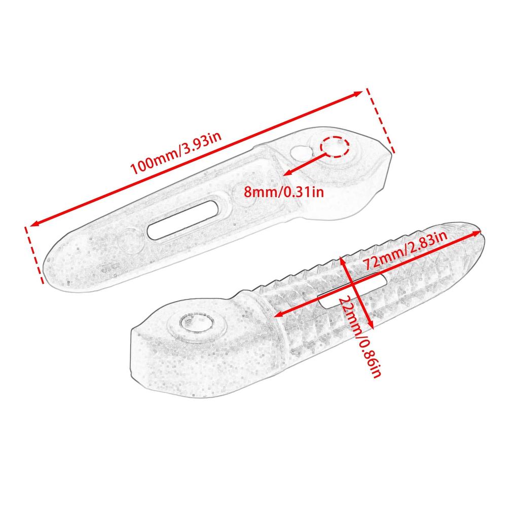 KJKLQQ Motorcycle Front Rider Pedal Footrest Foot Pegs Accessories for Trident 660 Tiger Sport/Daytona 660 Speed Twin 1200
