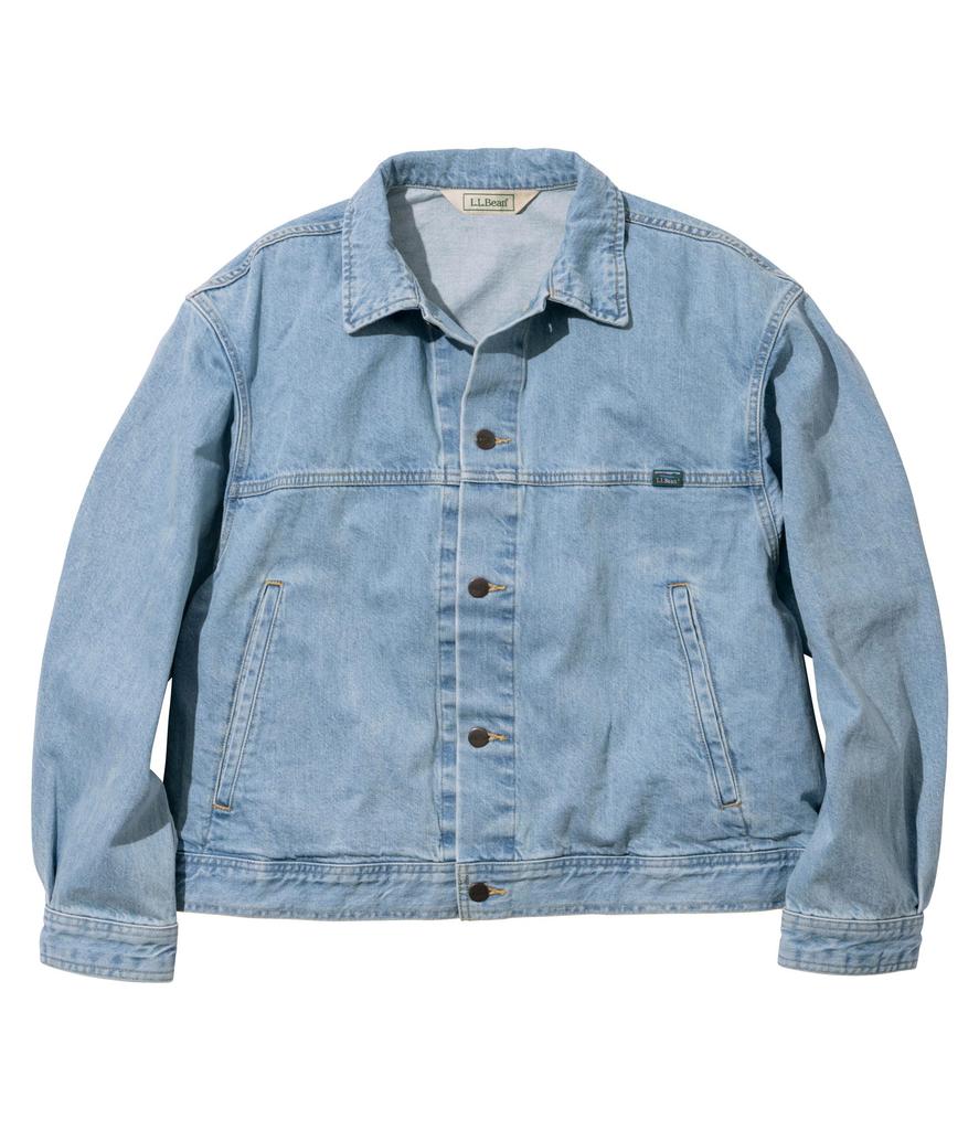 LL Bean Leadfield Denim Japan Size Fade CJ72827006 Men's Jacket, Fit, L, Blue,