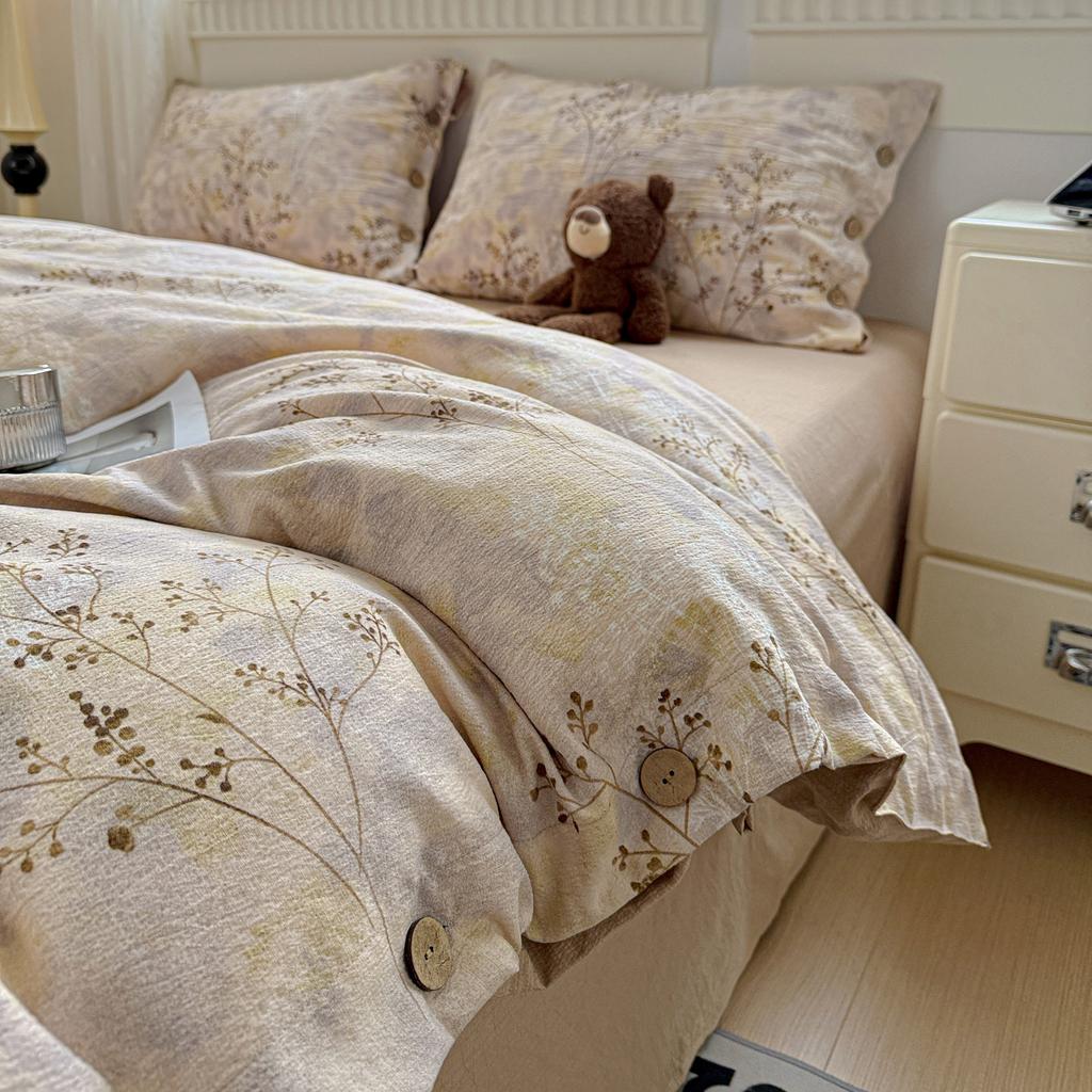 Green Floral Bedding Set Vintage Duvet Cover Set With Pillowcases Single Twin Double Sheet Bed Home Decor Bed Linen Set For Home