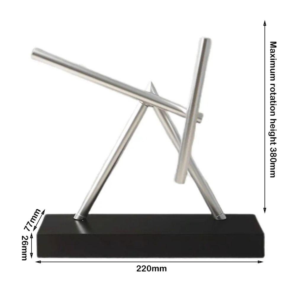 Metal Perpetual Motion Ornament Rotating Structure Desktop Ornament Balance Sculpture Home Decor