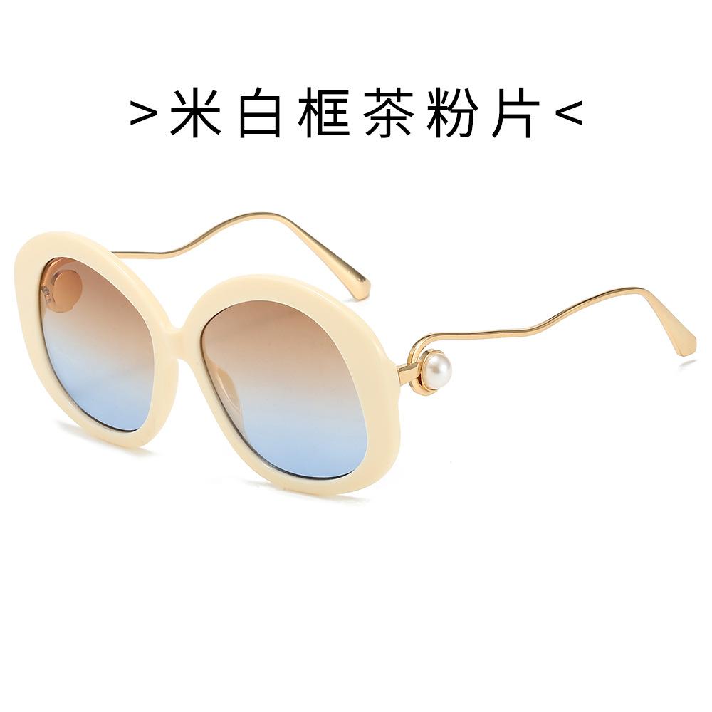 

Fashionable Oval Sunglasses for Female & Male Fashionable Pearl-Accent Sun Eyewear with Luxe Appeal Stylish Eyewear for Every Occasion