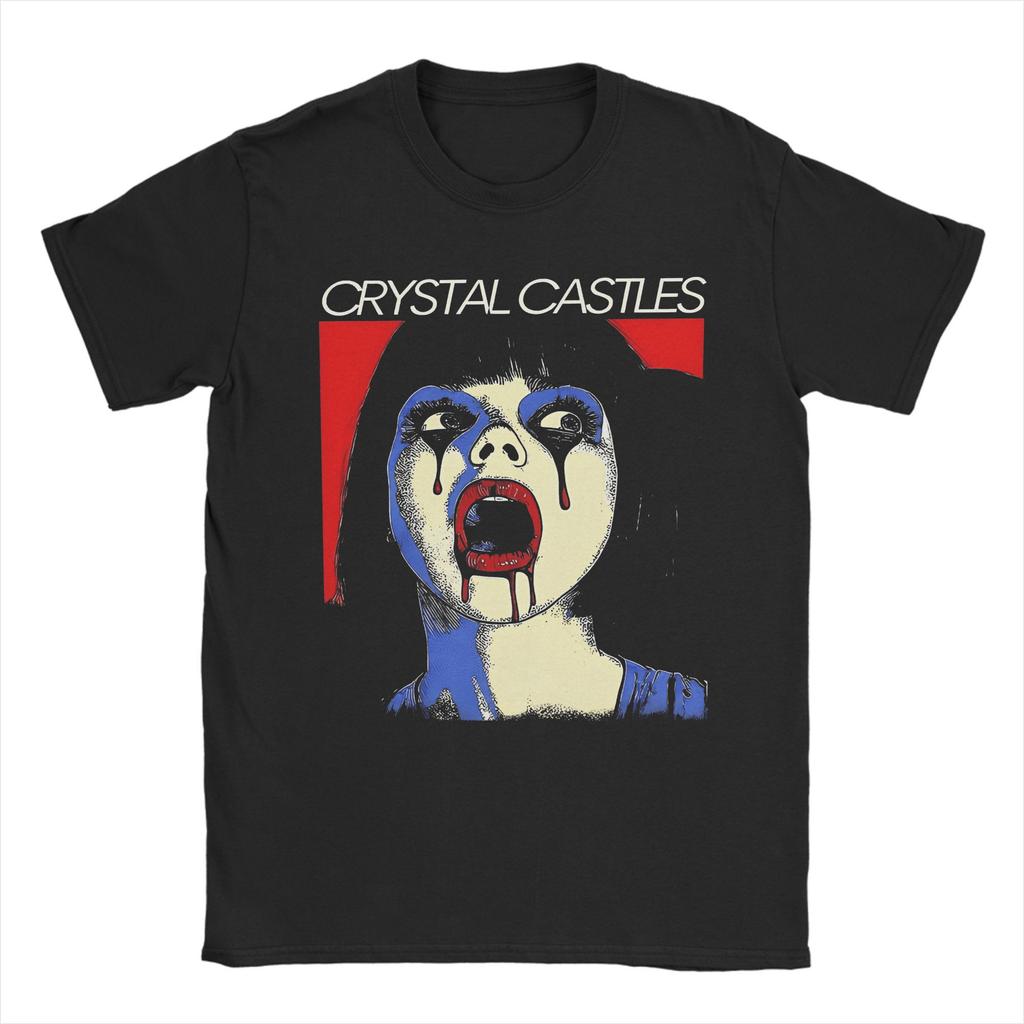 Camisetas Gráficas Unisex Crystal Castles Ropa de Música Electrónica Celestica Estilo Minimalista Camisetas de Manga Corta con Cuello Redondo Camiseta