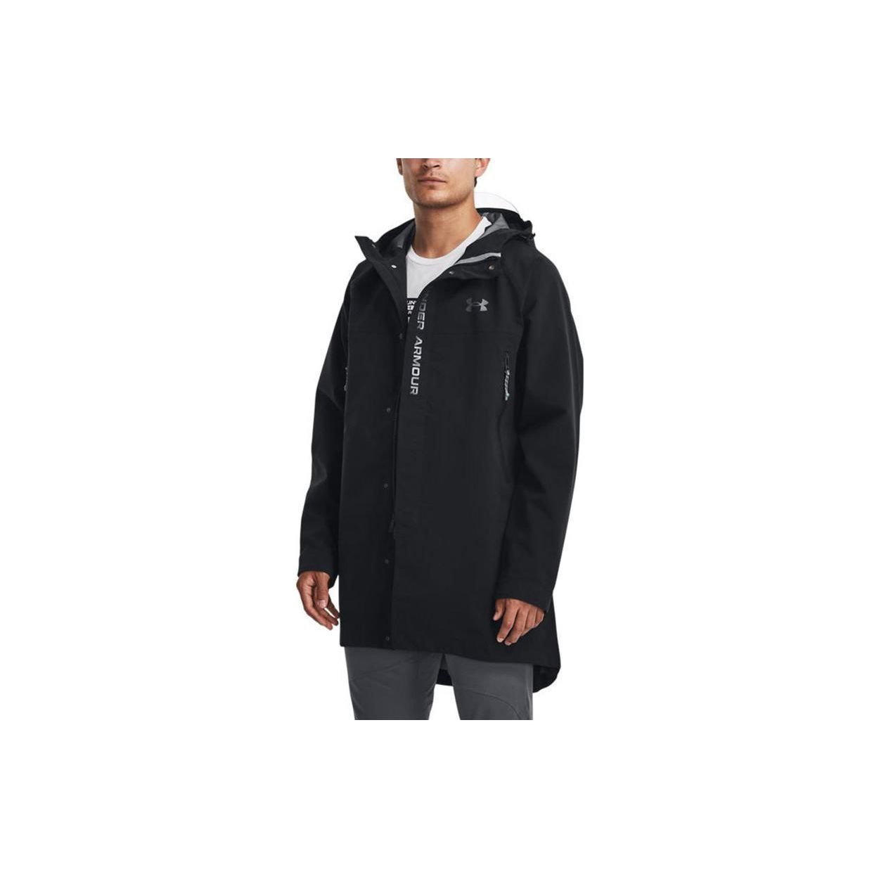 Under Armour Storm Letter Logo Print 3-Layer Protective Training Sports Jacket Men Black 1375446-002 M