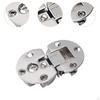 2 Pack Cabinet Hinges, Heavy Duty Hardware, Rounded Edge Folding Table Hinges for Sewing Machine