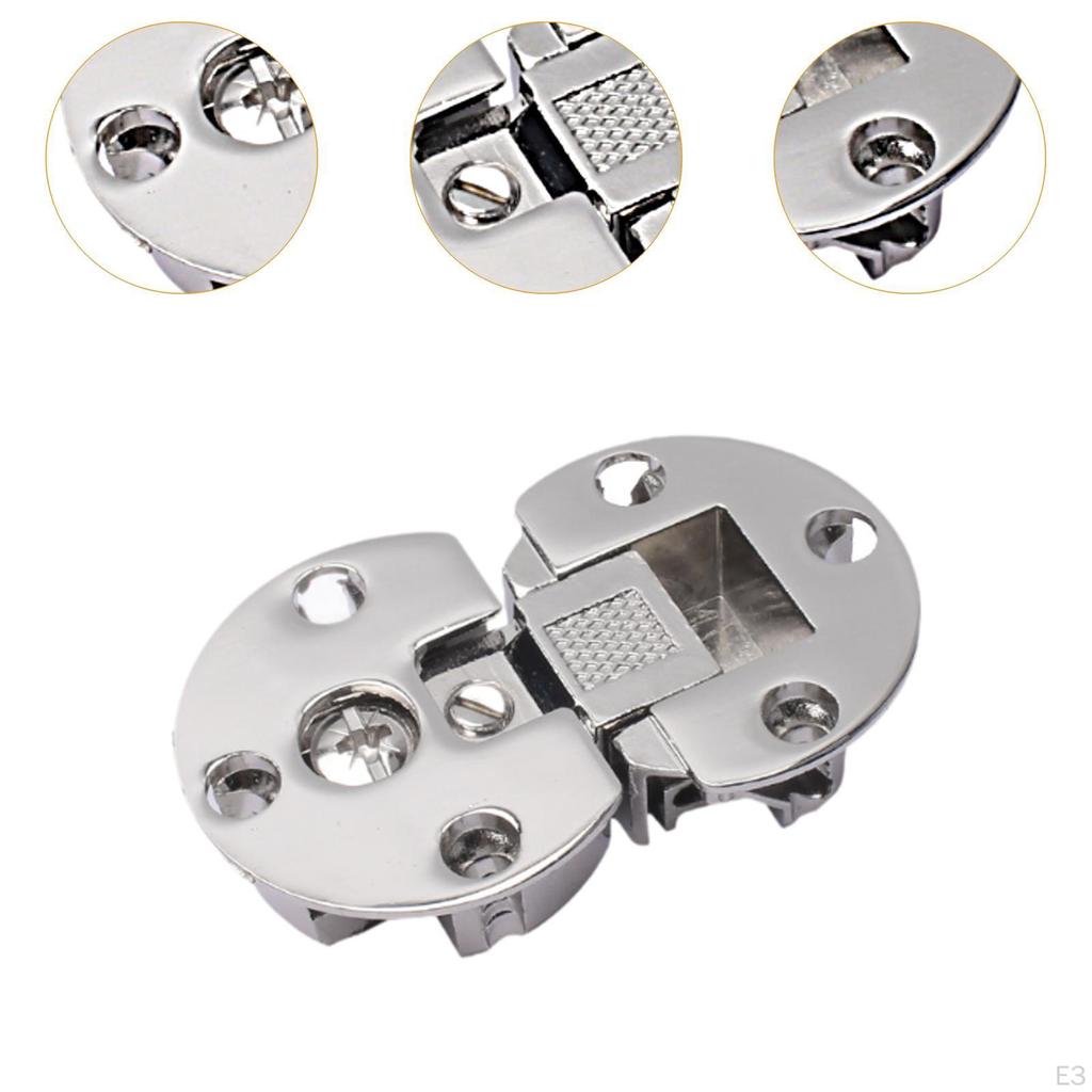 2 Pack Cabinet Hinges, Heavy Duty Hardware, Rounded Edge Folding Table Hinges for Sewing Machine