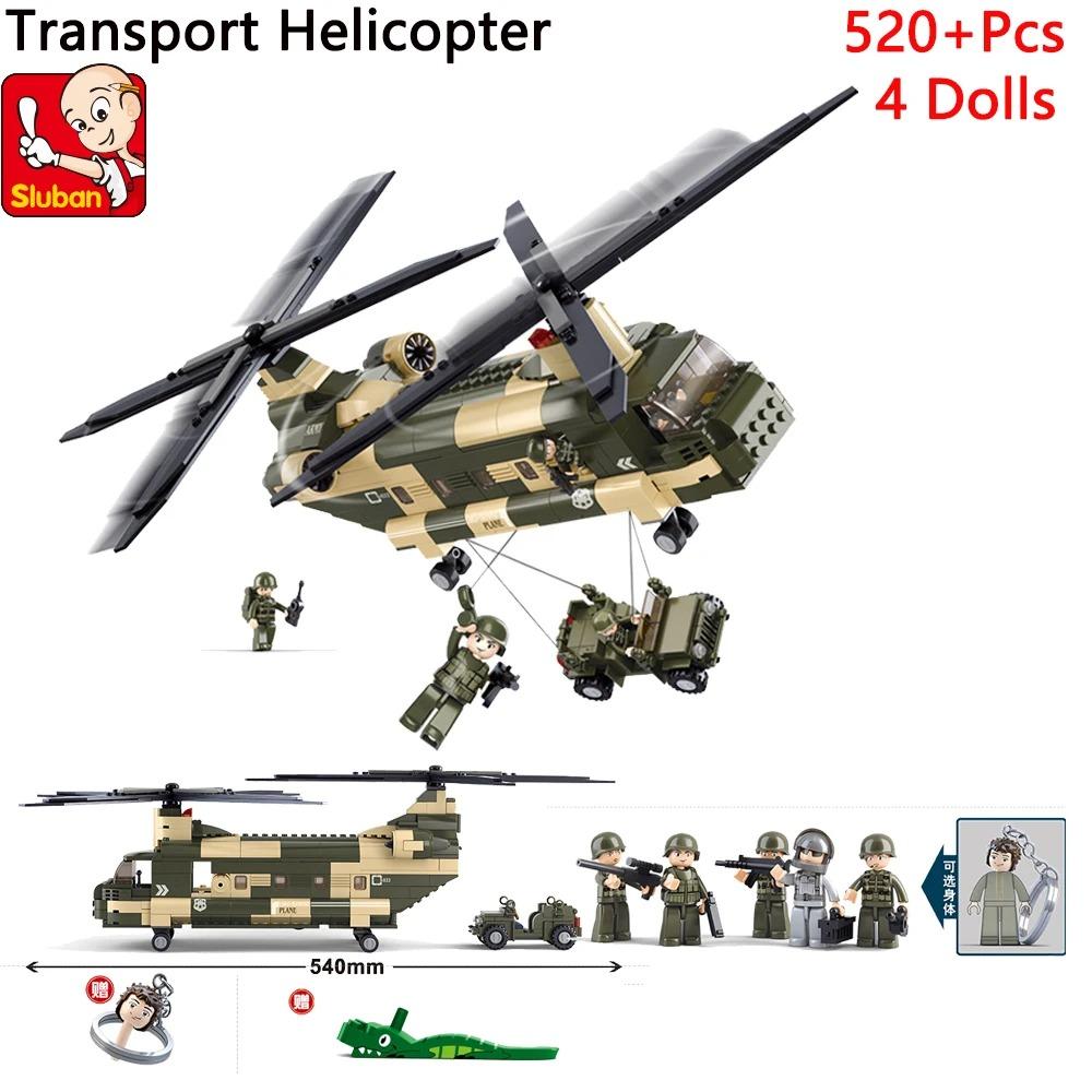 SLUBAN Militare Re di Jaeger AH-1Z VIPER Gunship Elicottero Armato Kit di Costruzione Mattoncini Giocattoli Modello Classico per Bambini Regali