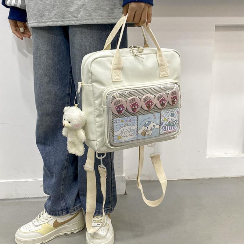 New Y2K Sweet Ita Tote Roomy Sling Bag Messenger Bag Lolita Girls Transparent Shoulder Carry Bag DIY Display Casual Handbag