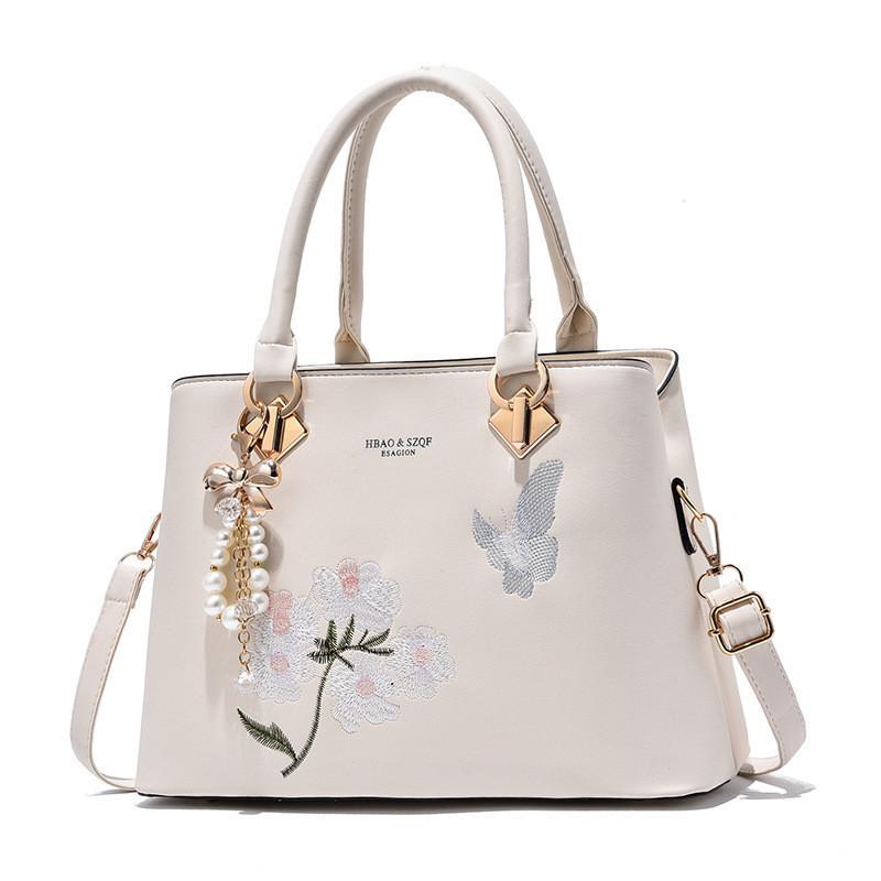 

Fashionable Women s Handbag With Butterfly Bow Decoration Street Style Embroidered Bucket Bag