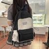 Large Capacity Backpack Color Contrast Student Schoolbag