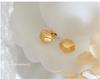 Korean Minimalist 18K Gold Plated Polygonal Stud Earrings in Titanium Steel