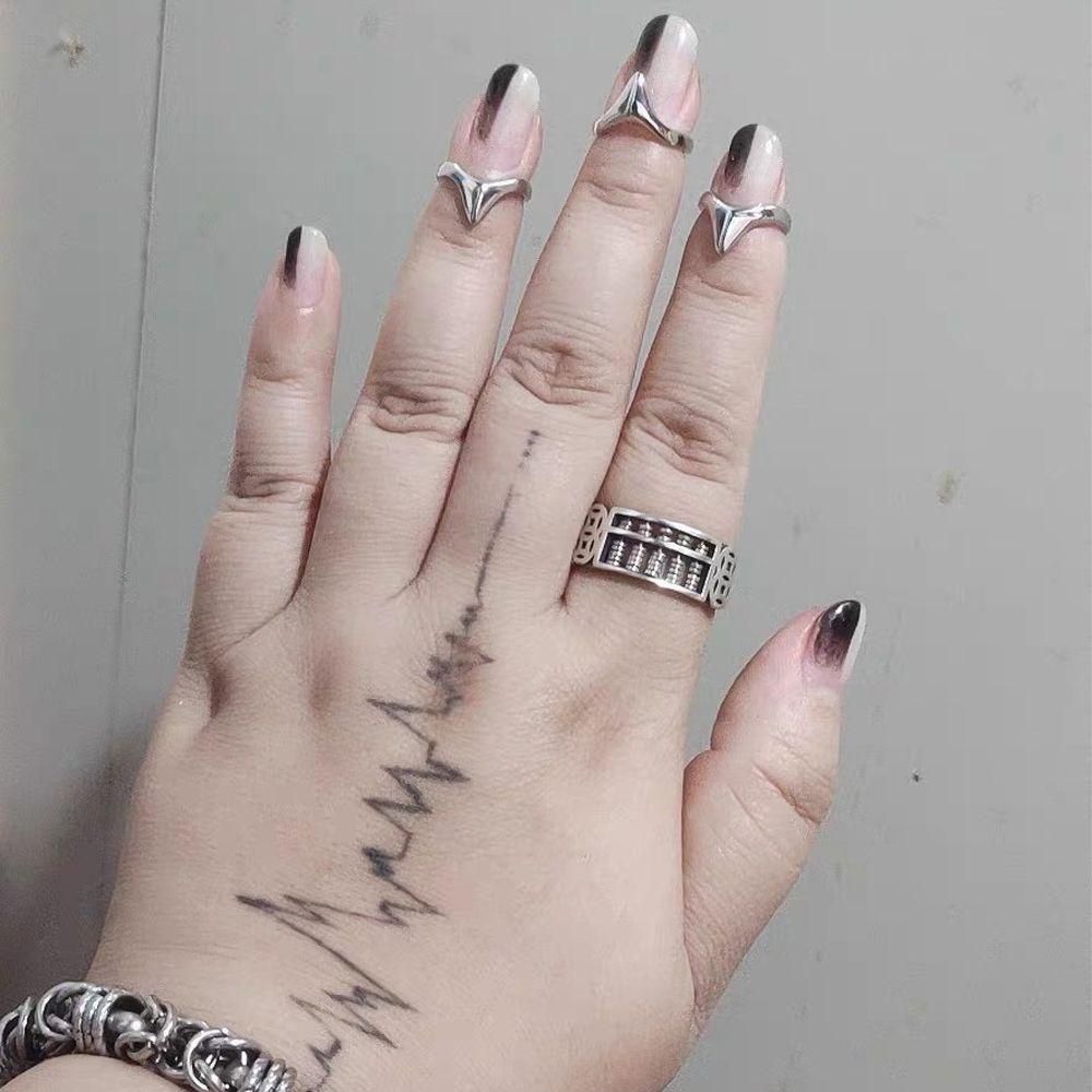 

Серебряные простые ювелирные изделия для мужчин, женские открывающиеся кольца, корейские кольца для хвоста, кольца для ногтей