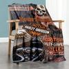 Harley-davidson Motorcycles Personalized Text Blanket Gift Customizable Blanket Soft Warm Cozy Versatile for Livingroom Home Decor Couch Sofa