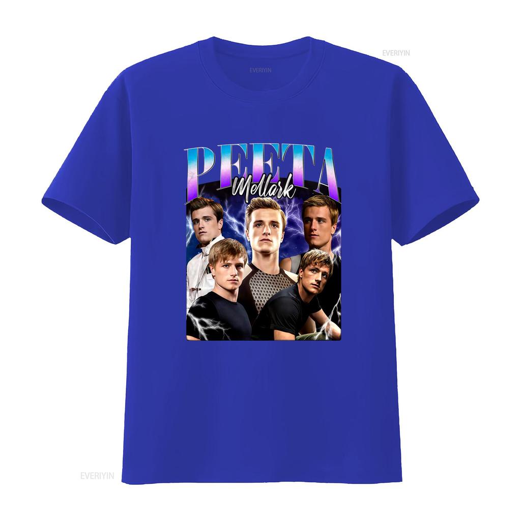 Peeta Mellark The Hunger Games Vintage T Shirt Movie Bootleg Rap Josh Hutcherson Fashion vintage Washed homme