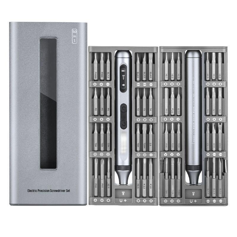 Rechargeable 50-in-1 Precision Electric Screwdriver with Silent Operation and Long Battery Life