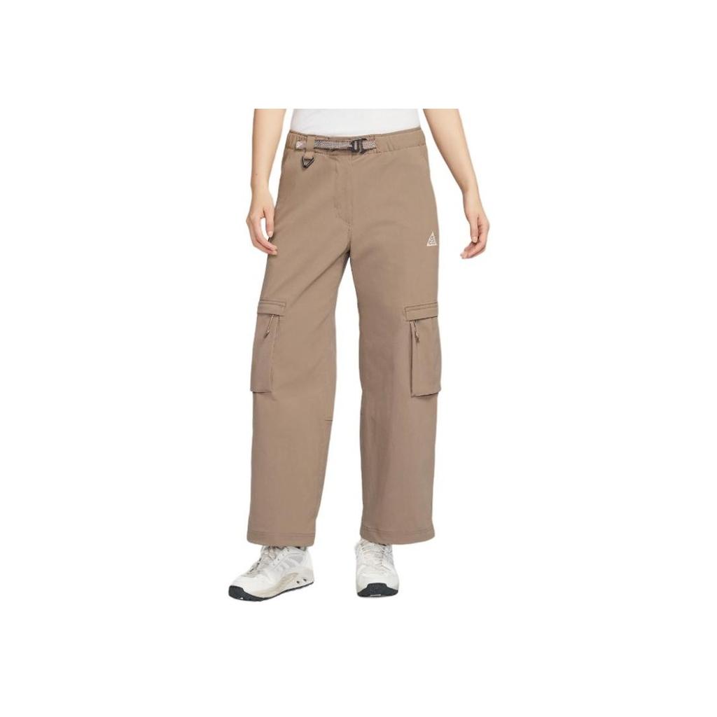 Nike FW24 Smith Summit Fashion Versatile Comfortable Simple Multi-Pocket Loose Work Pants Women Bottoms Mink-Brown FN1948-233