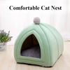 Winter Warm Dog Nest Semi Enclosed Cat House Super Soft Foldable Plush Pet House Suitable for Small and Medium Sized Cat/Dog Bed