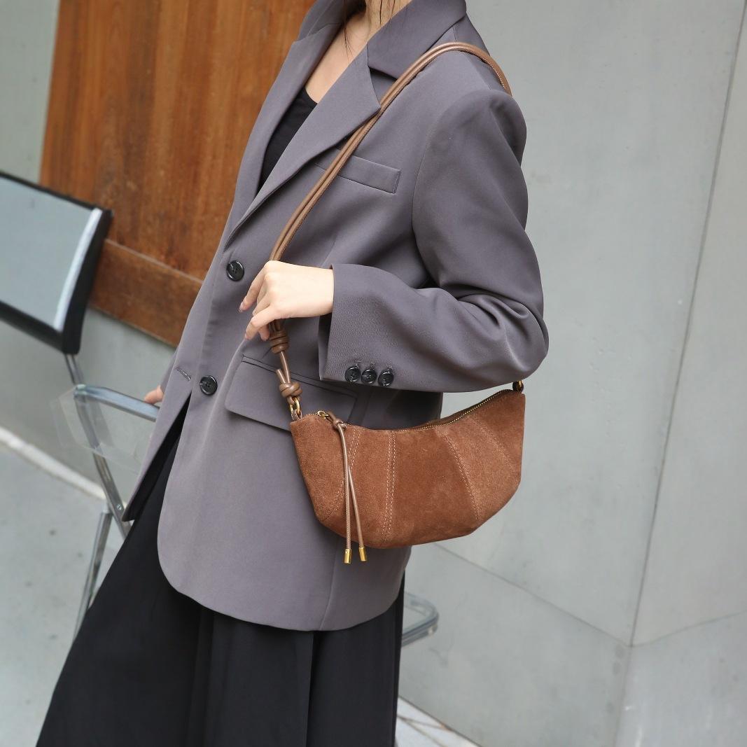 

New Retro Frosted Leather Dumpling Bag In Autumn and Winter