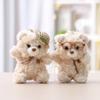 Plush Bear Keychain With Polyester Fiber For Girls Gift And Bag Decoration