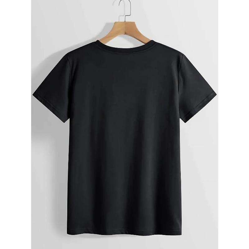 European Size Vintage "I'm Fine, Everything'S Fine" Cat Graphic T Shirt- Light Blue Casual Short Sleeve Crew Neck, Casual Women'S Multifunctional