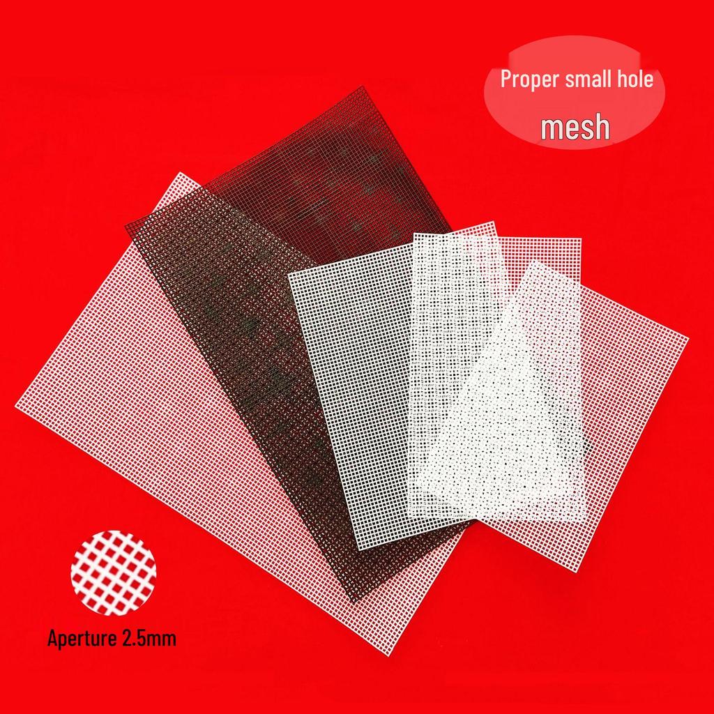 DIY Round Corner Plastic Mesh Sheet for Bag Accessories (2.5mm/4mm Holes)