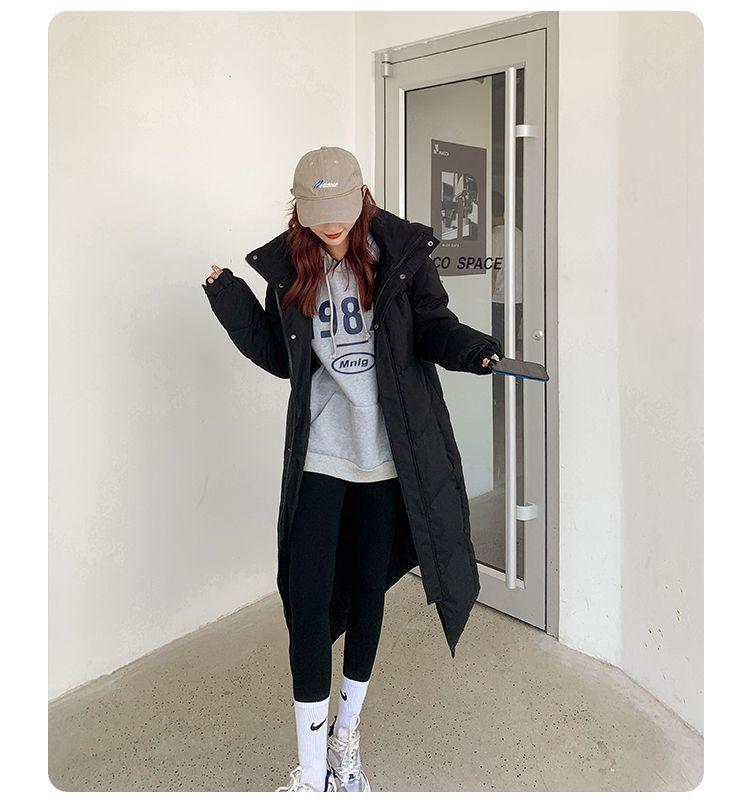 Women's 2025 Winter Super Long Over-the-Knee White Duck Down Jacket - Thick, Loose, Couple's Style, Central Academy of Drama Inspired.