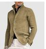 Men's Casual Long Sleeve Solid Color Knit Jacket