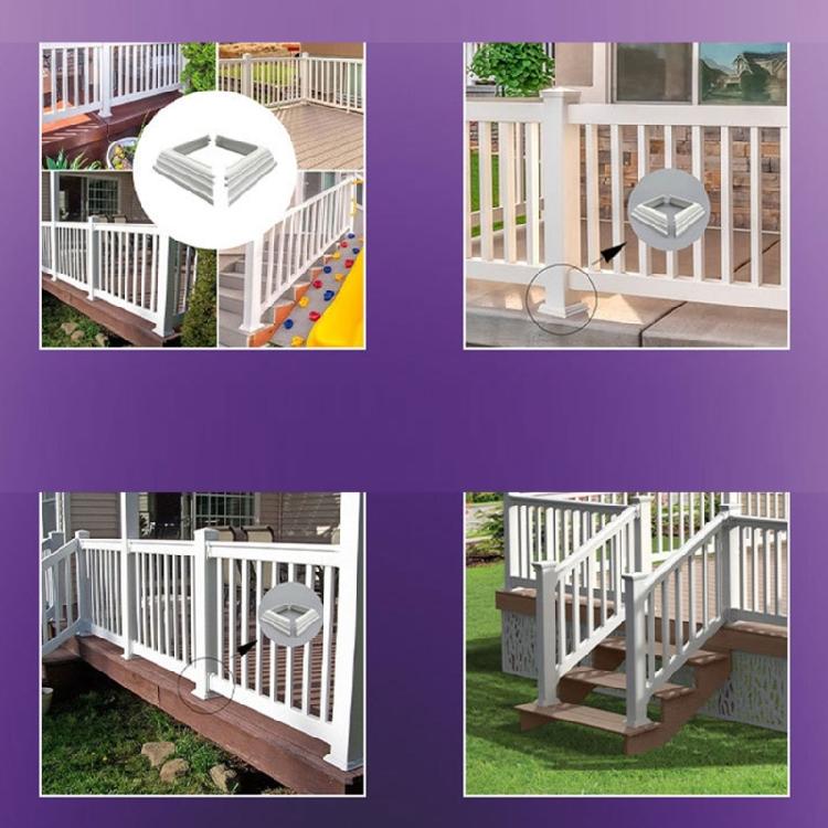 Split Type Fence Post Skirt Porch Two Piece Base Trim Rings For Easy Cleaning And Long Lasting Performances Enduring