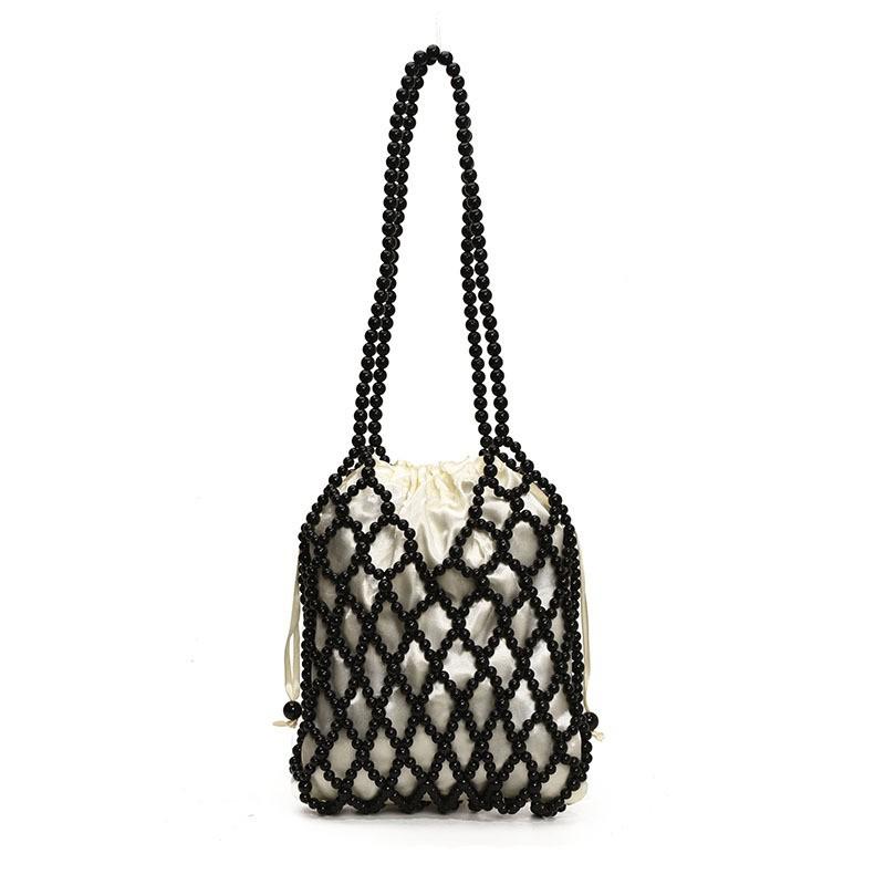 Damen-Einschultertasche Fertigprodukt - Handgewebte Handtasche mit Kettenriemen - Damen-Tasche