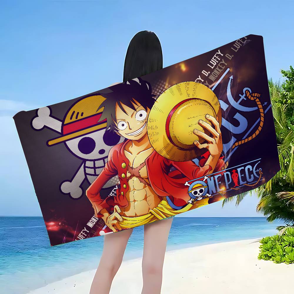 Anime O-ONE P-PIECE L-lully Beach Towel Colorful Bath Towels for Girl Microfiber Quick Dry Custom Sand Free Beach Spa Gym Pool