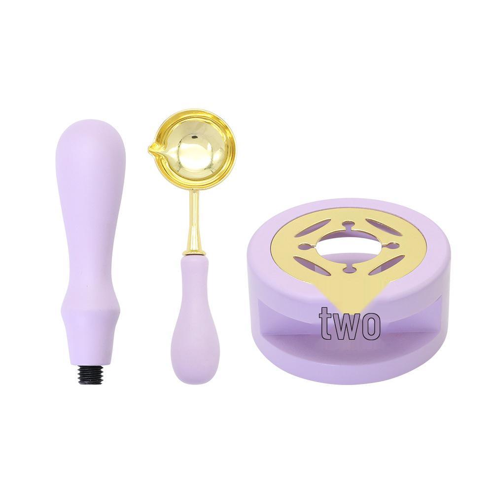 Creative Retro Wax Seal Stamp Set with Melting Furnace and Spoon for Students